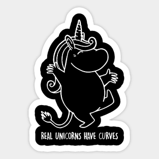 Real Unicorns Have Curves Sticker